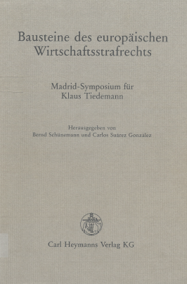 Imagen de portada del libro Bausteine des Europäischen Wirtschsftsstrafrechts