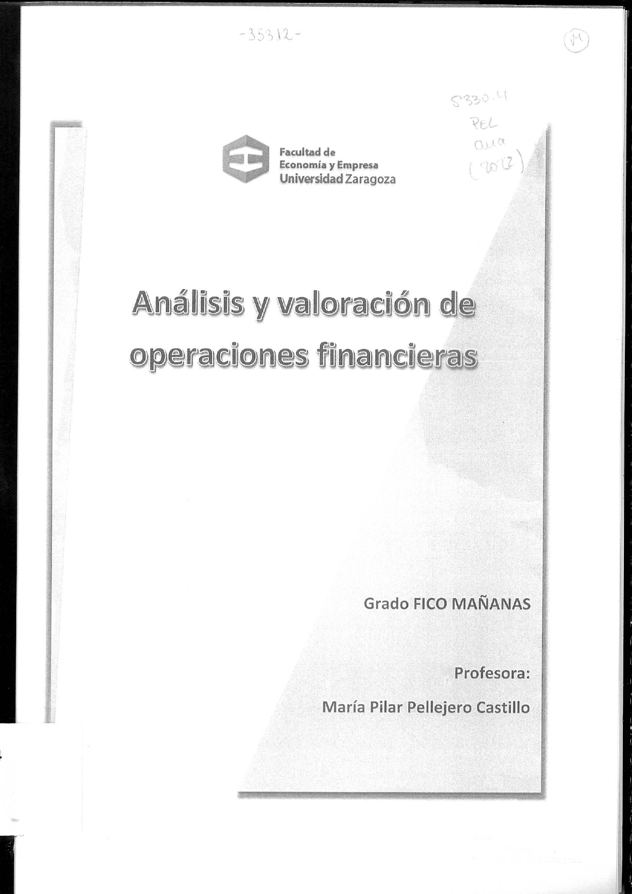 Imagen de portada del libro Análisis y valoración de operaciones financieras :