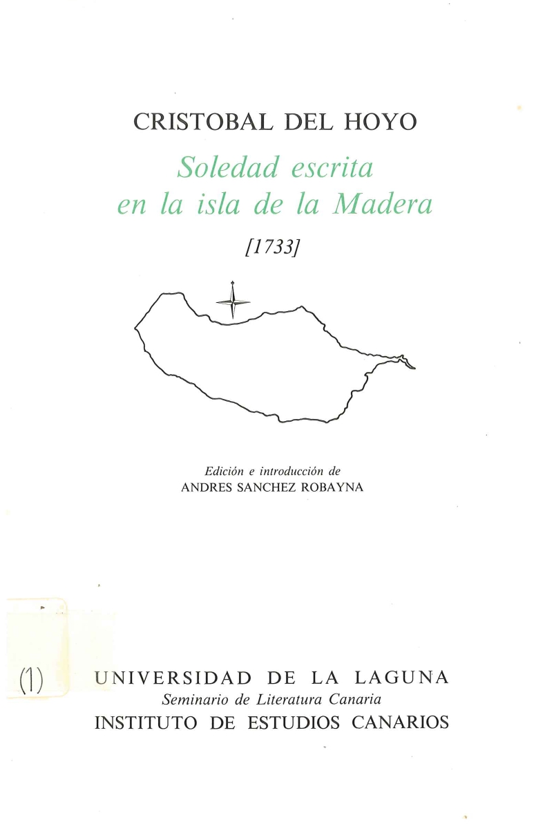 Imagen de portada del libro Soledad escrita en la isla de Madera