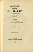 Imagen de portada de la revista Bibliothèque de l'Ecole des Chartes