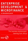 Imagen de portada de la revista Enterprise development & microfinance