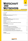 Imagen de portada de la revista WUW : Wirtschaft und wettbewerb = Concurrence et marché = Competition and trade regulation