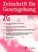 Imagen de portada de la revista ZG : Zeitschrift für Gesetzgebung