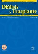 Imagen de portada de la revista Diálisis y trasplante