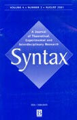 Imagen de portada de la revista Syntax
