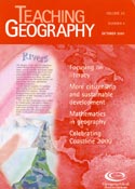 Imagen de portada de la revista Teaching geography