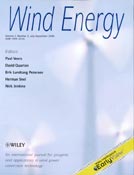 Imagen de portada de la revista Wind energy