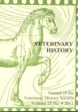 Imagen de portada de la revista Veterinary history