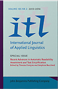 Imagen de portada de la revista ITL International Journal of Applied Linguistics