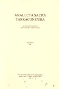 Imagen de portada de la revista Analecta sacra tarraconensia