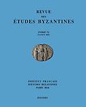 Imagen de portada de la revista Revue des études byzantines