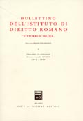 Imagen de portada de la revista Bullettino dell'Istituto di Diritto Romano 