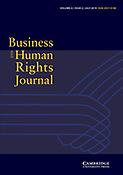 Imagen de portada de la revista Business and Human Rights Journal
