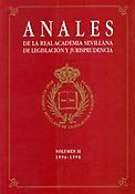 Imagen de portada de la revista Anales de la Real Academia Sevillana de Legislación y Jurisprudencia