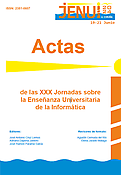 Imagen de portada de la revista Actas de las Jornadas sobre la Enseñanza Universitaria de la Informática (JENUI)