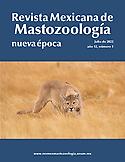 Imagen de portada de la revista Revista Mexicana de Mastozoología