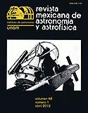 Imagen de portada de la revista Revista mexicana de astronomía y astrofísica