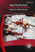 Imagen de portada de la revista Boletín científico. Centro de Museos. Museo de Historia Natural