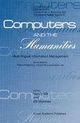 Imagen de portada de la revista Computers and the humanities