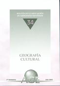 Imagen de portada de la revista BAGE. Boletín de la Asociación Española de Geografía