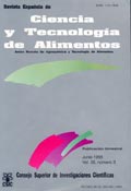 Imagen de portada de la revista Revista española de ciencia y tecnología de alimentos