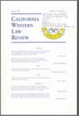 Imagen de portada de la revista California Western International Law Journal