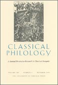 Imagen de portada de la revista Classical Philology