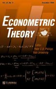 Imagen de portada de la revista Econometric theory