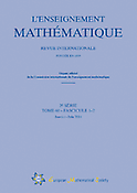 Imagen de portada de la revista Enseignement mathematique