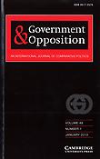 Imagen de portada de la revista Government and opposition