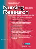 Imagen de portada de la revista Nursing research