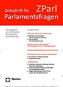 Imagen de portada de la revista Zeitschrift für Parlamentsfragen