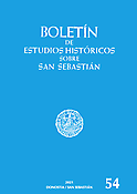 Imagen de portada de la revista Boletín de estudios históricos sobre San Sebastián