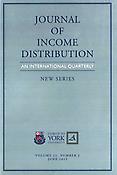 Imagen de portada de la revista Journal of income distribution