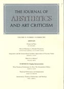 Imagen de portada de la revista Journal of aesthetics & art criticism