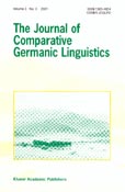 Imagen de portada de la revista Journal of comparative germanic linguistics