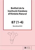 Imagen de portada de la revista Butlletí de la Institució Catalana d'Història Natural