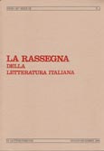 Imagen de portada de la revista La Rassegna della letteratura italiana