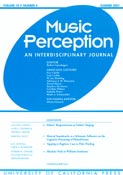 Imagen de portada de la revista Music perception