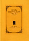 Imagen de portada de la revista Rivista di letteratura italiana