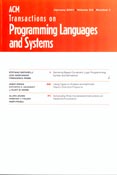 Imagen de portada de la revista ACM transactions on programming languages and systems