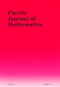 Imagen de portada de la revista Pacific journal of mathematics