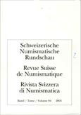 Imagen de portada de la revista Schweizerische numismatische rundschau = Revue suisse de numismatique