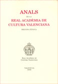 Imagen de portada de la revista Anals de la Real Acadèmia de Cultura Valenciana