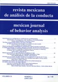 Imagen de portada de la revista Revista mexicana de análisis de la conducta = Mexican journal of behavior analysis