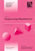 Imagen de portada de la revista Proceeding of the institute of mechanical engineers . Part B. Journal of engineering manufacture