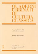 Imagen de portada de la revista Quaderni urbinati di cultura classica