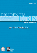 Imagen de portada de la revista Prudentia iuris