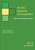 Imagen de portada de la revista Revista Española de Lingüística