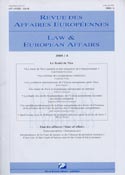 Imagen de portada de la revista Revue des affaires europeennes